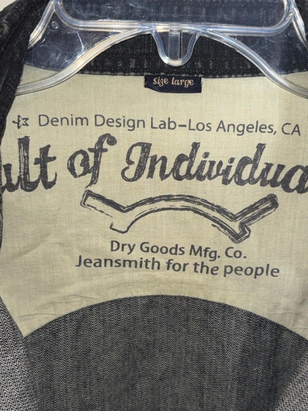 Cult of Individuality Western Pearl Snap Shirt Mens Blue Distressed Denim Large - Picture 10 of 12